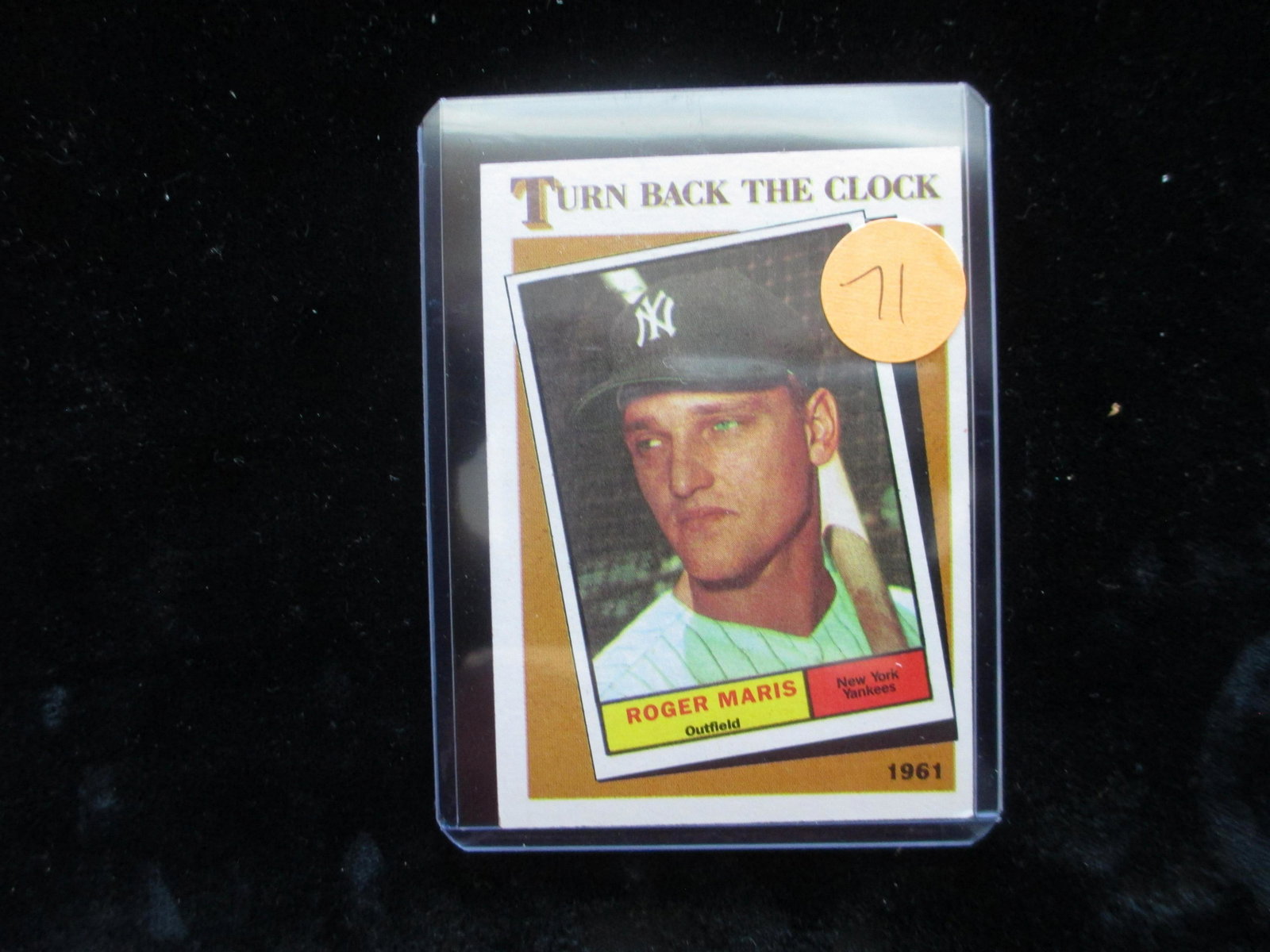 1986 topps roger maris turn back the clock: yankees