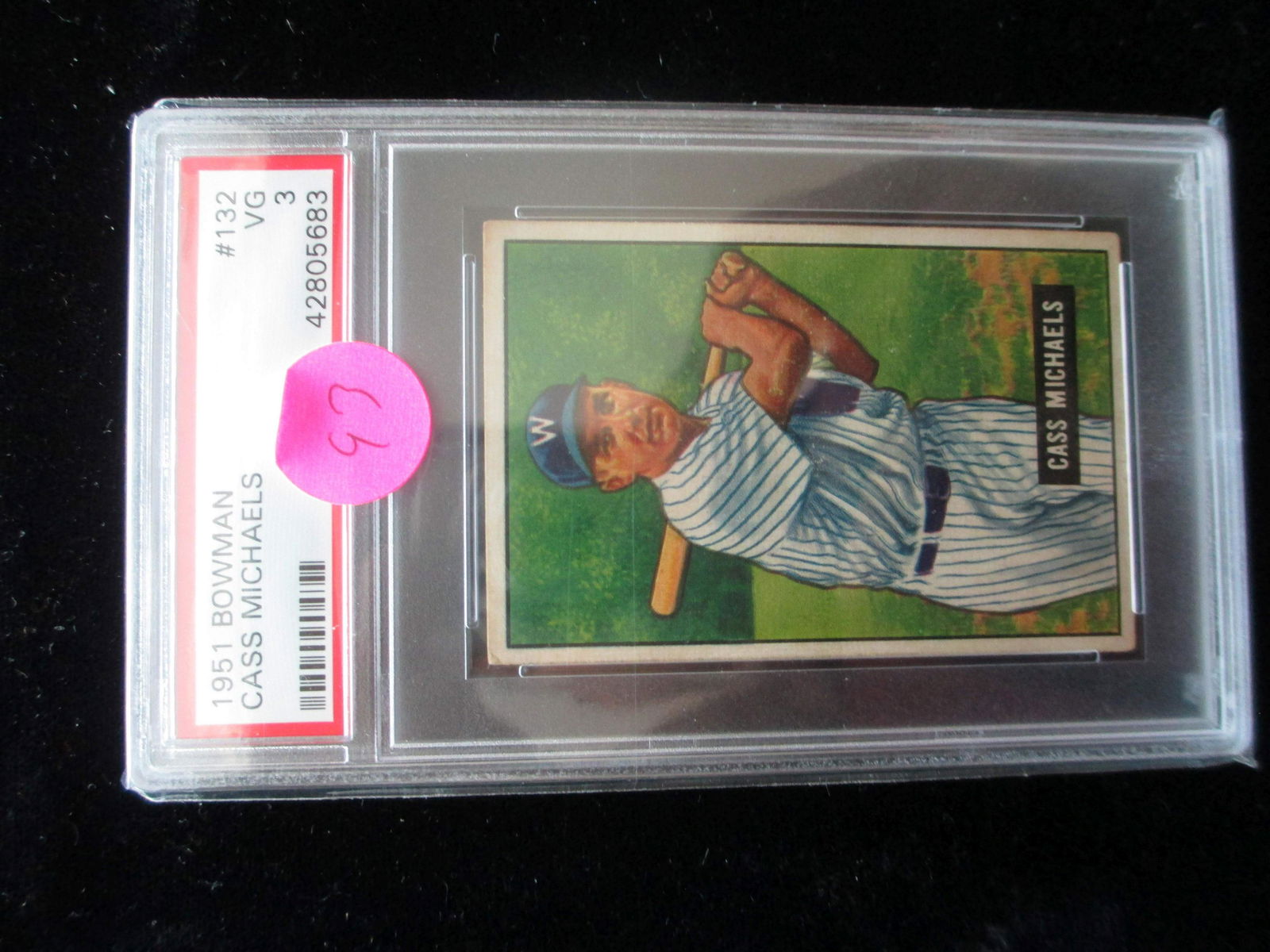 psa graded 1951 bowman cass michaels mint 3 (1 of 1)
