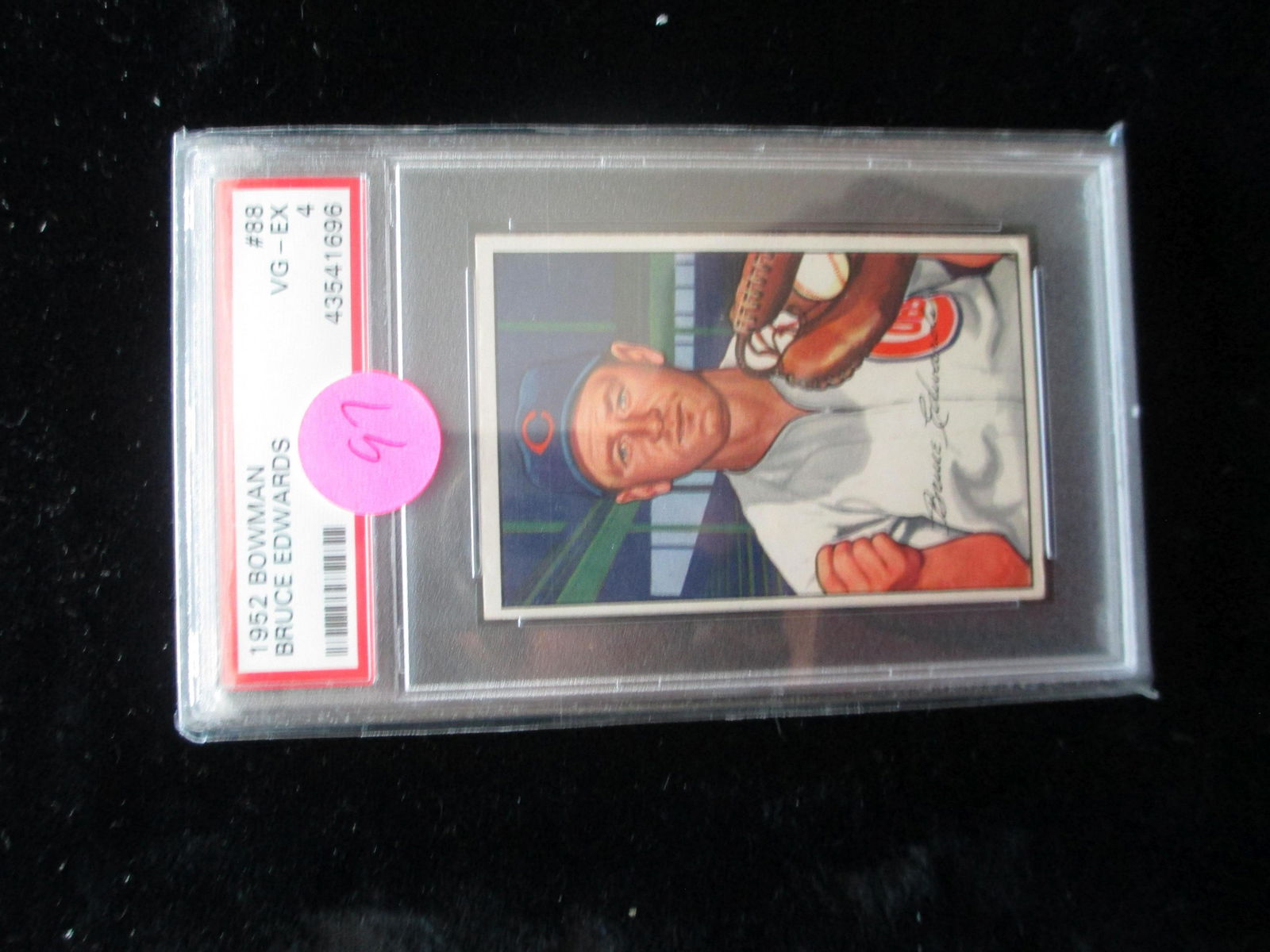 psa graded 1952 bowman bruce edwards mint 4 (1 of 1)
