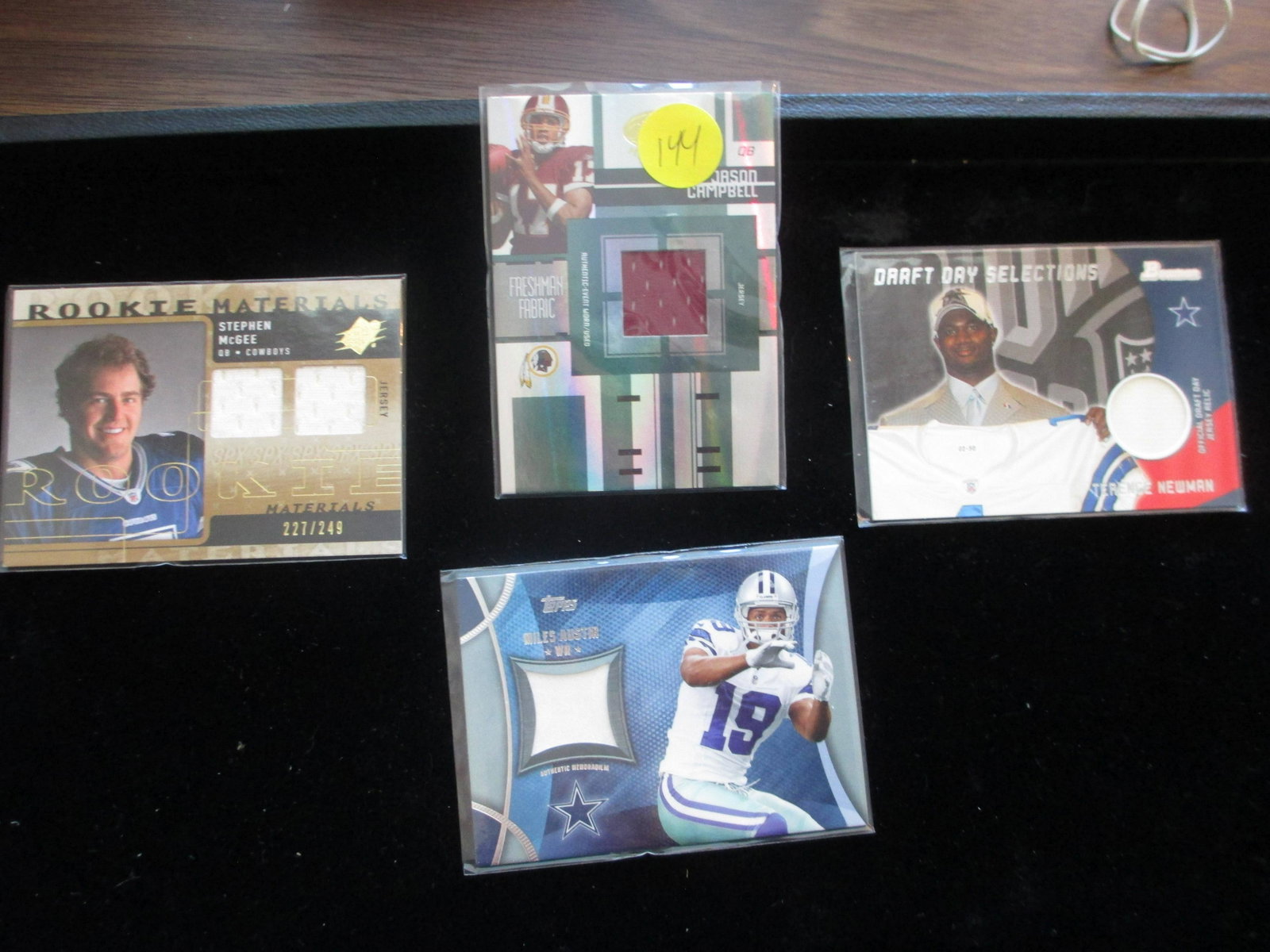 jason campbell,miles austin,terence newman,stephen: jersey card lot