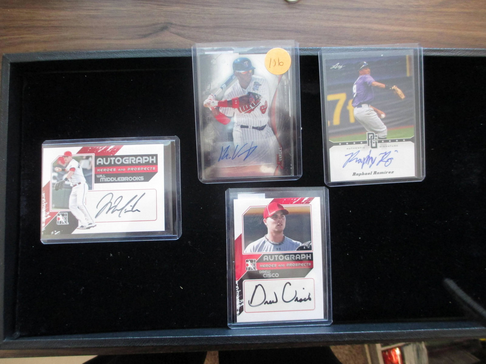 kenny vargas,raphael ramirez,drew cisco,will: signature card lot