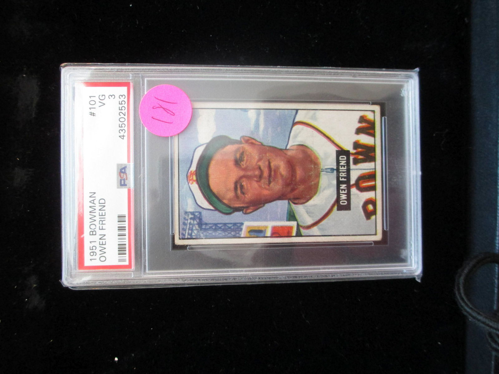 psa graded 1951 bowman owen friend mint 3 (1 of 1)