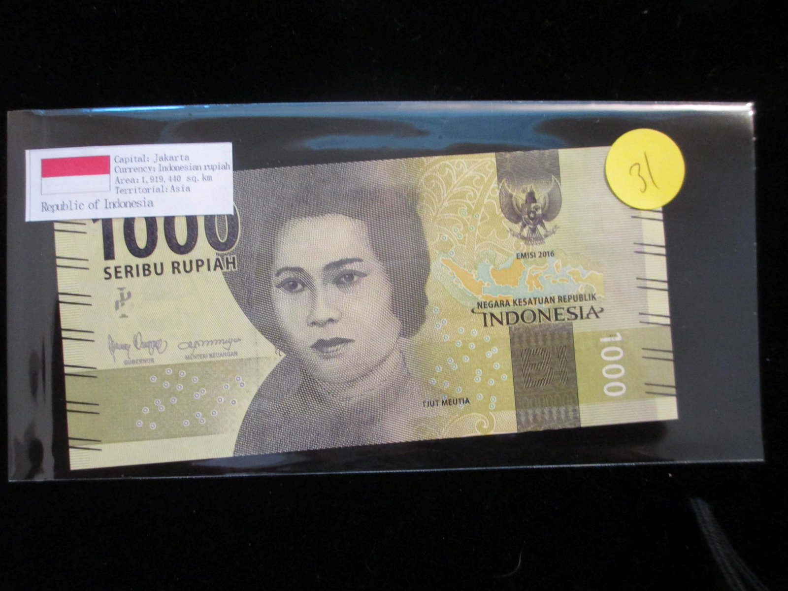 jakarta 1000 seribu rupia currency: indoneian rupia