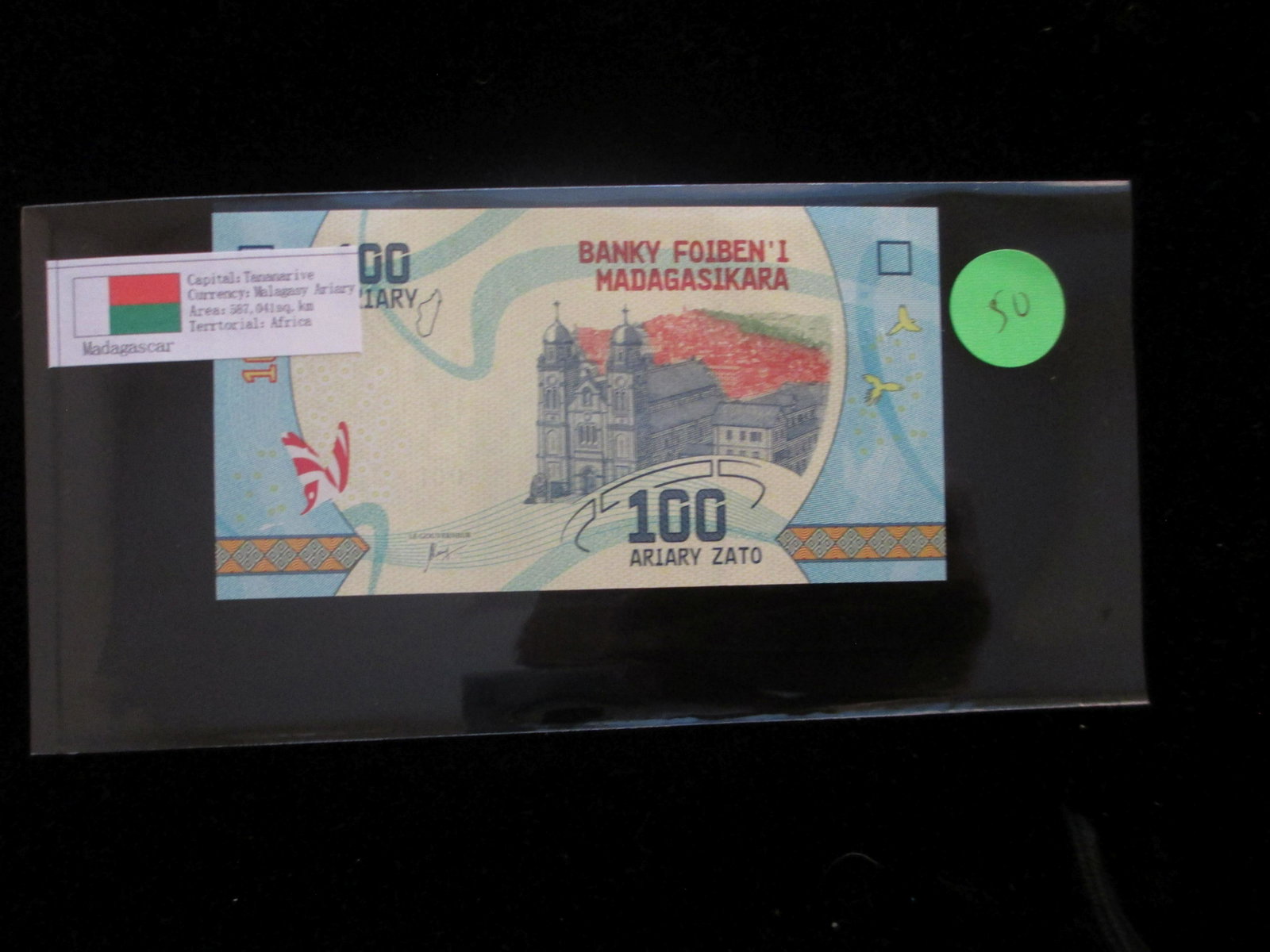 tananarive 100 ariary zato currency: malagnasy ariary