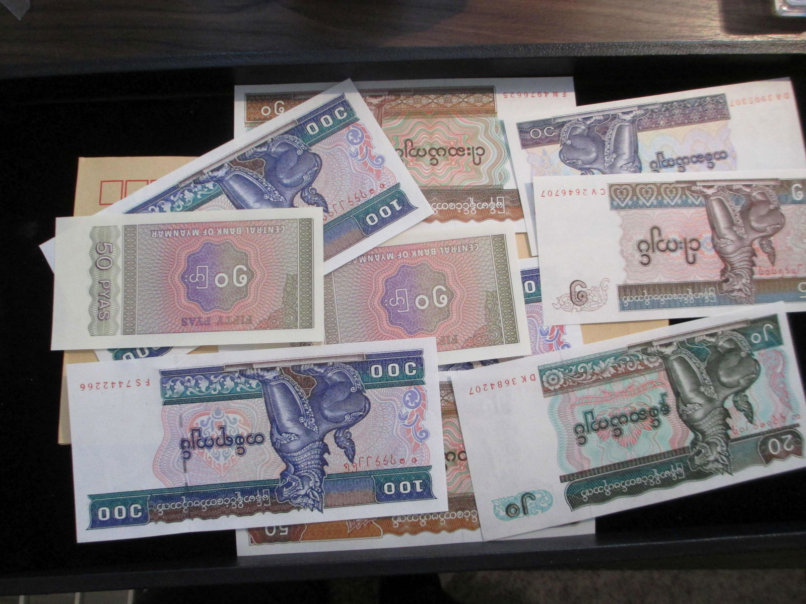 lot of 10 foreign notes from kyats (1 of 1)