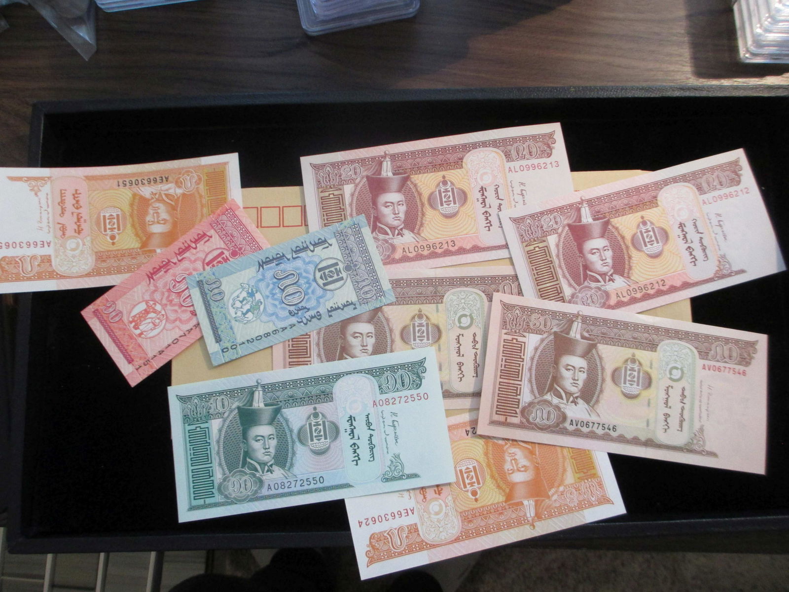 lot of 10 foreign notes from tugrug (1 of 1)