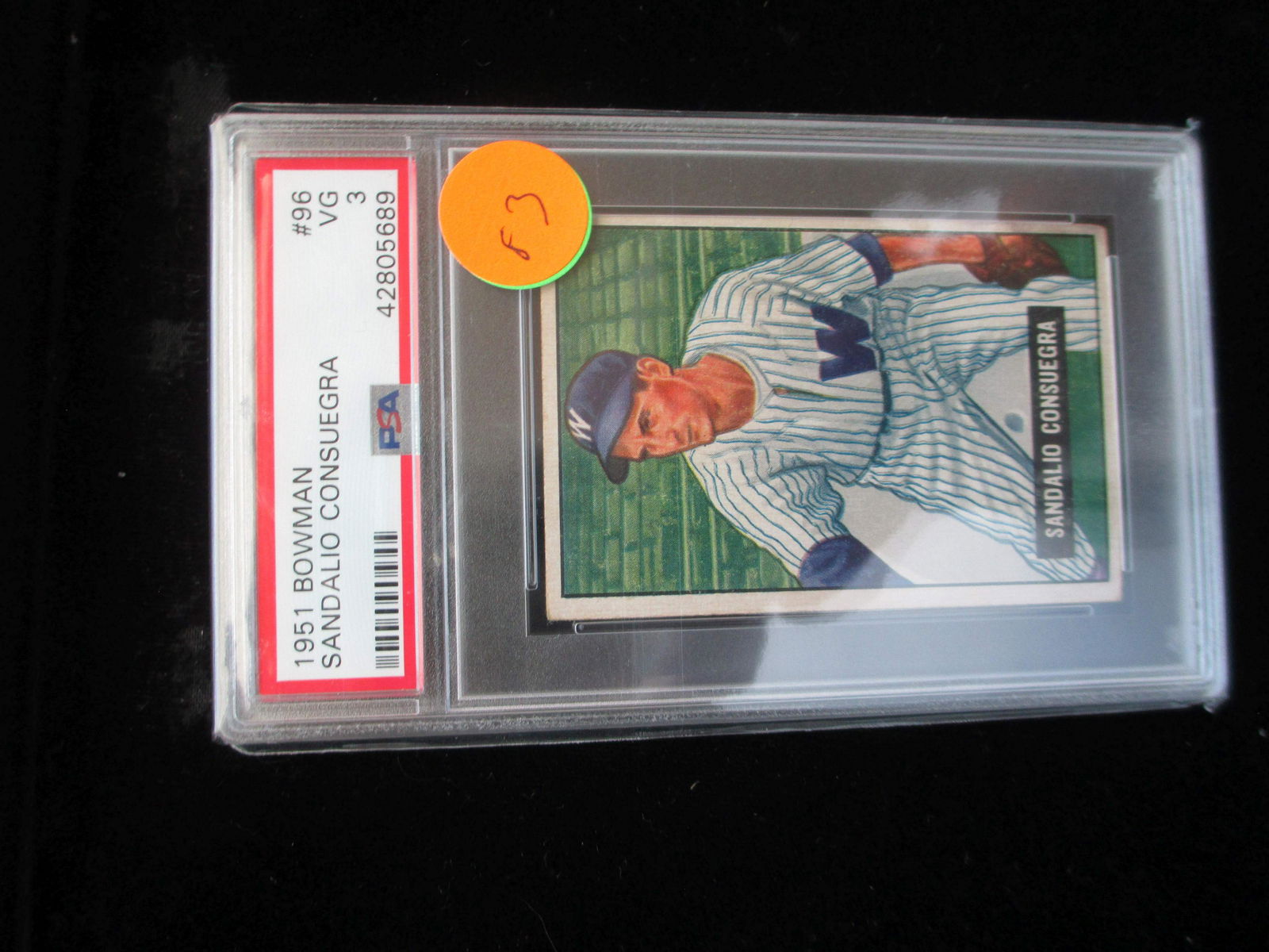 psa graded 1951 bowman sandalio consuegra vg 3 (1 of 1)