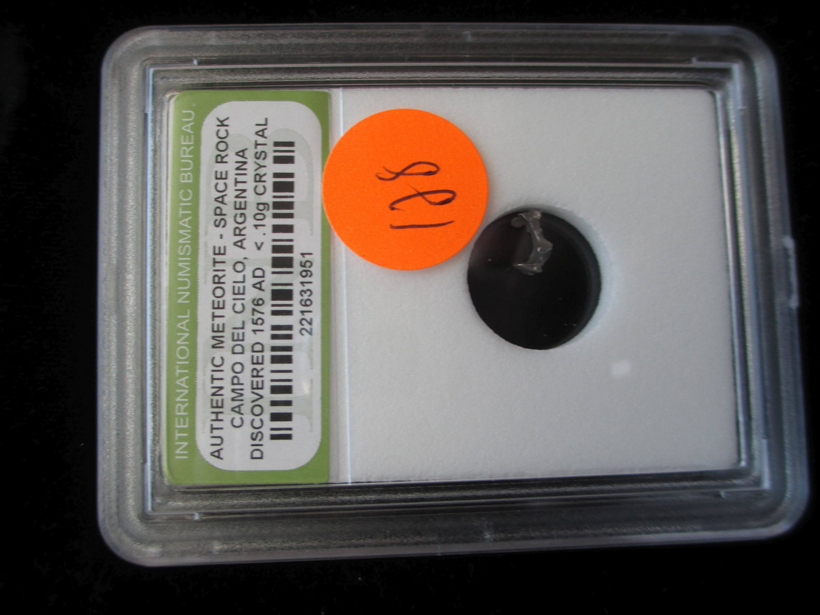international numismatic bureau graded authentic: campo del cielo argentina discovered 1576ad