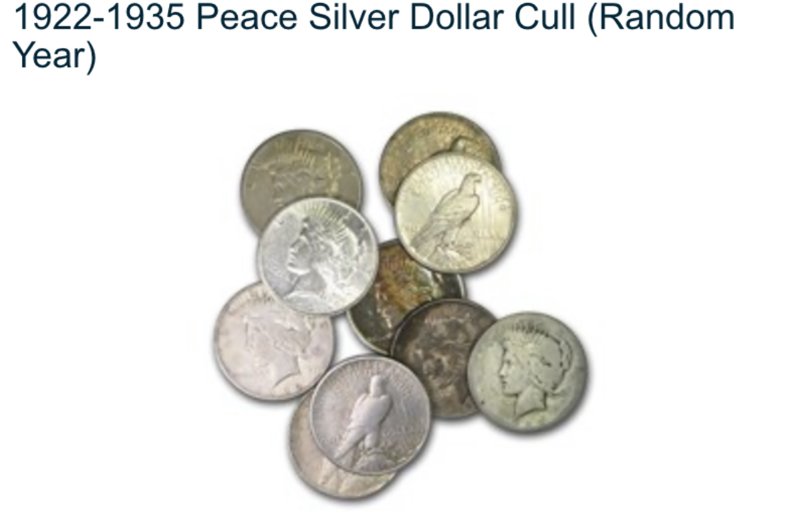 lot of 10 peace silver dollars (1 of 1)