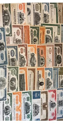 lot of 100 stock certificates (1 of 1)