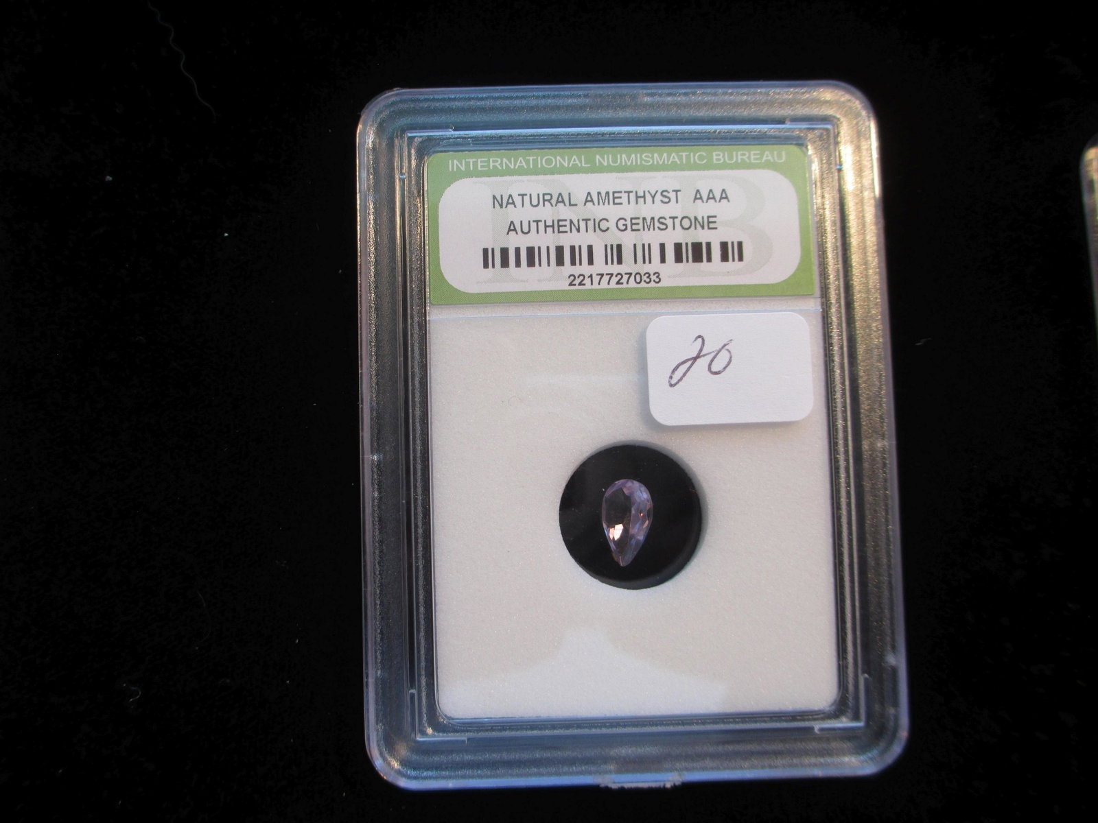 international numismatic bureau graded natural amethyst: nice graded lot
