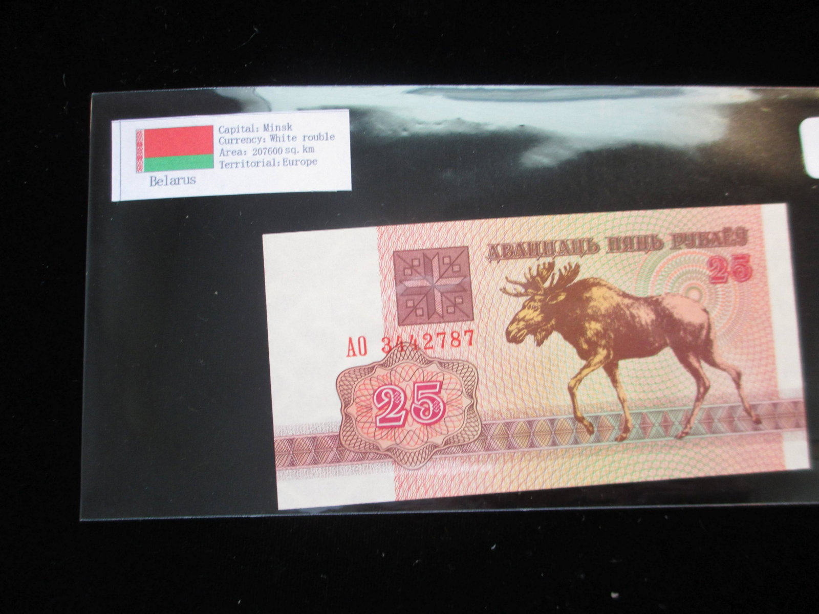 minsk 25 currency: white rouble