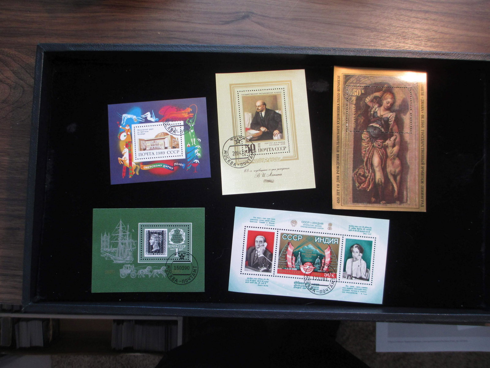 lot of 5 soviet union souvinir sheets: rare lot