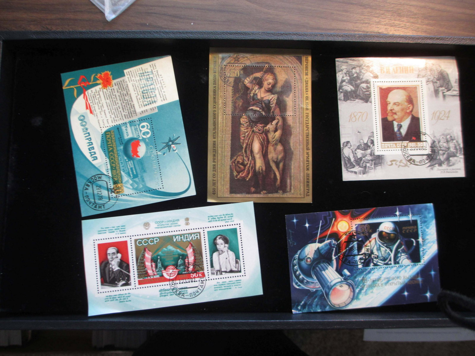 lot of 5 soviet union souvinir sheets: rare lot
