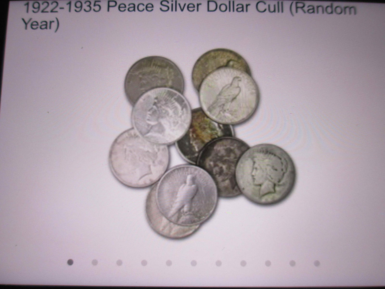 lot of 10 silver peace dollars (1 of 1)
