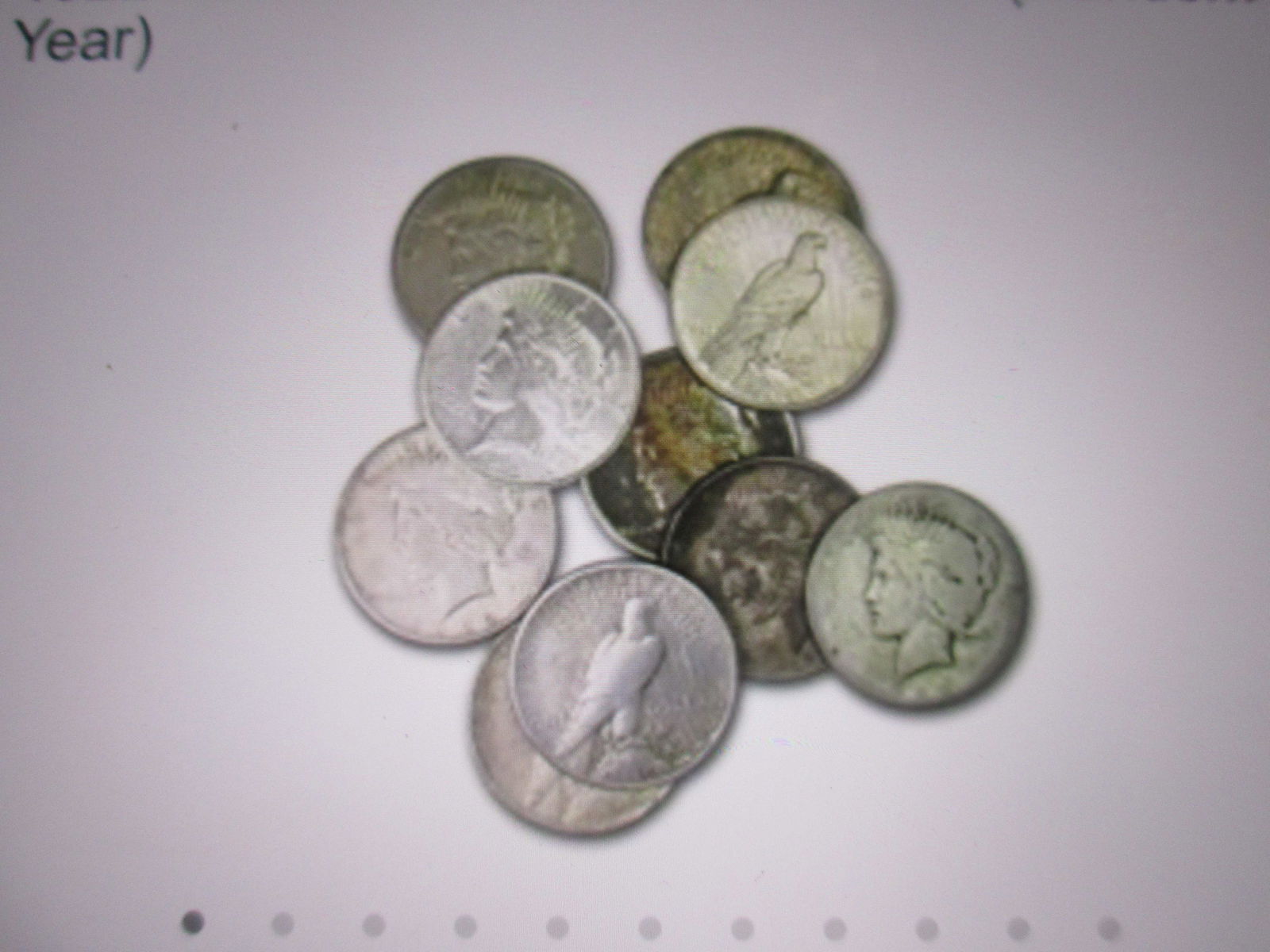 lot of 10 silver peace dollars (1 of 1)