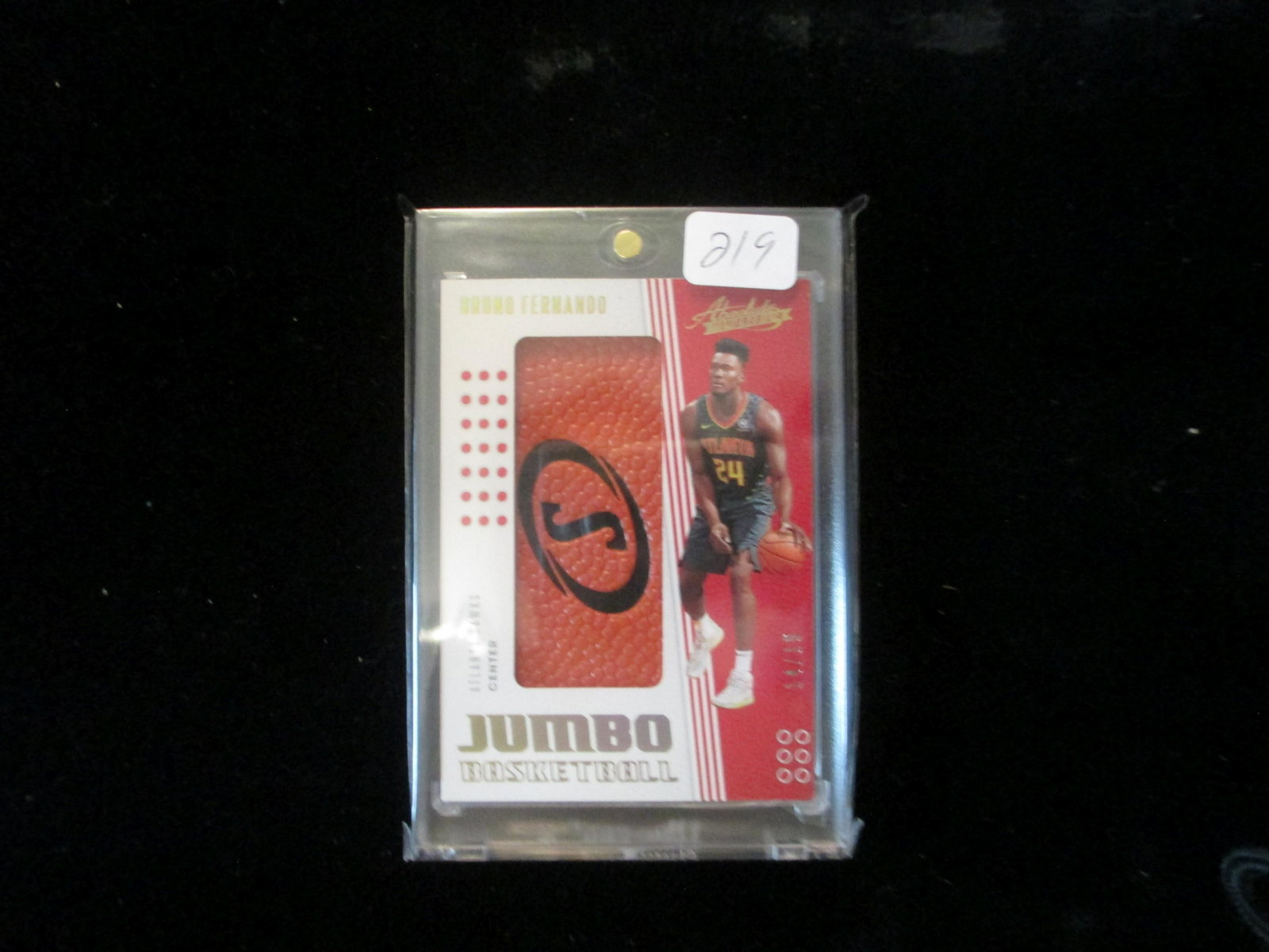 bruno fernado jumbo basketball piece of basketball: in hard plastic case