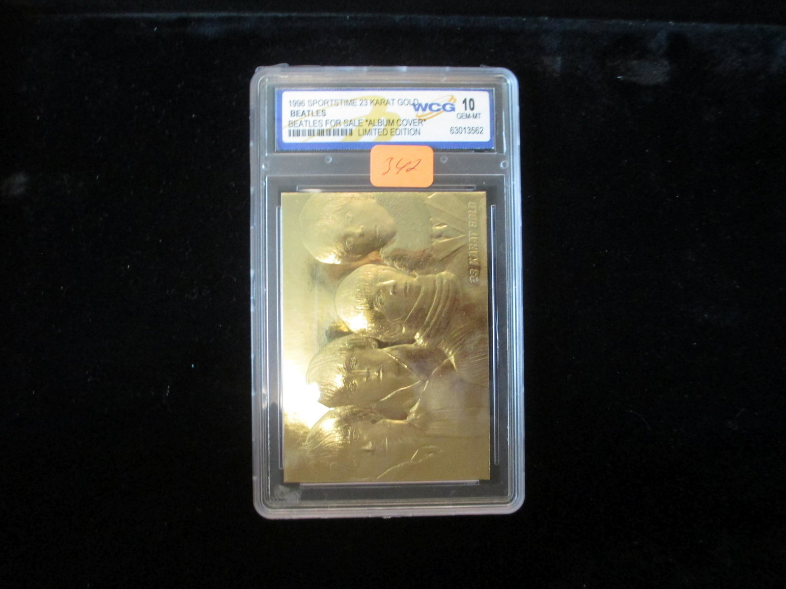 wcg graded 1996 beatles 23kt gold mint 10: nice graded card