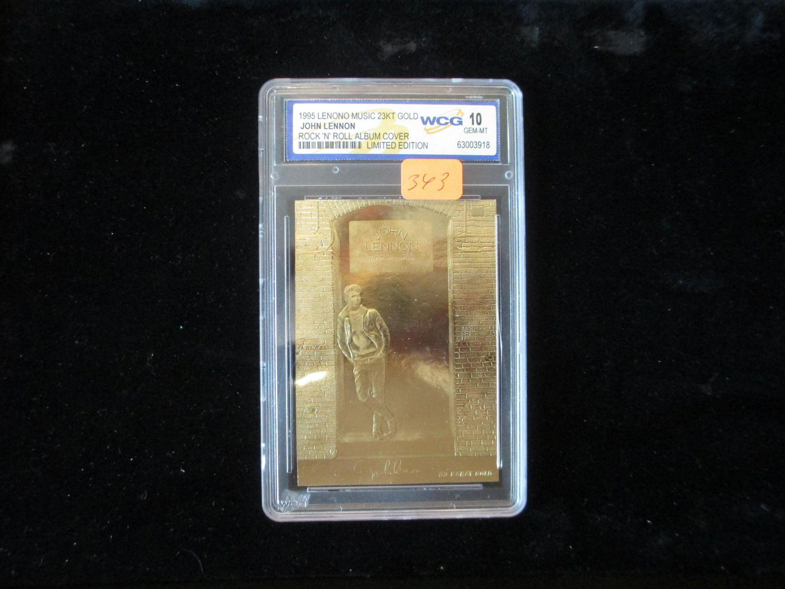 wcg graded 1995 john lennon 23kt gold mint 10 (1 of 1)