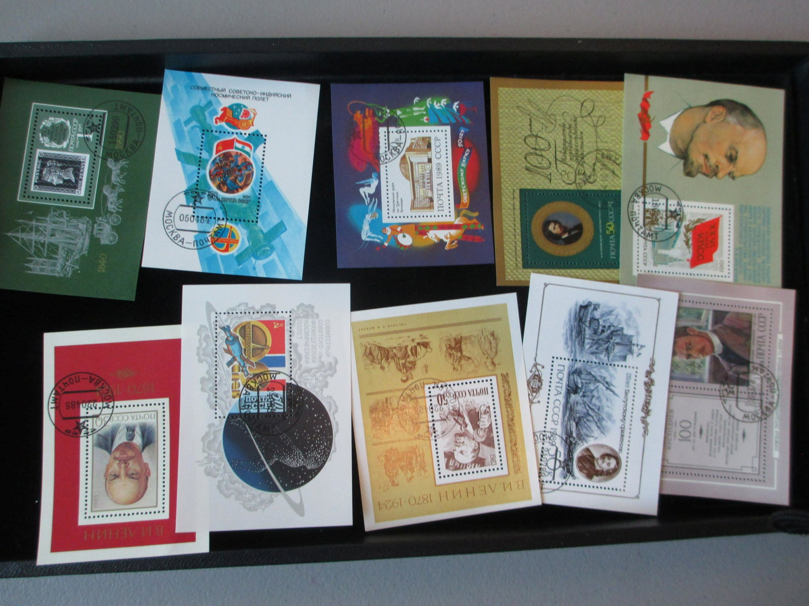 lot of 10 soviet union souvinir sheets: rare lot