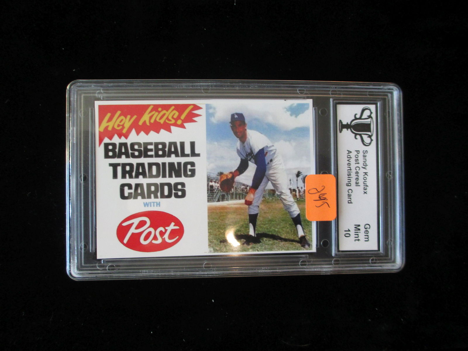 trophy graded sandy koufax post cereal card mint 10 (1 of 1)