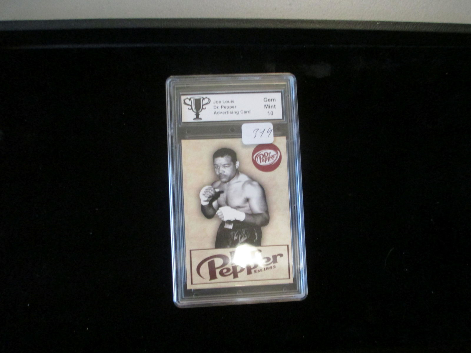 trophy graded joe louis dr pepper advertising  card (1 of 1)