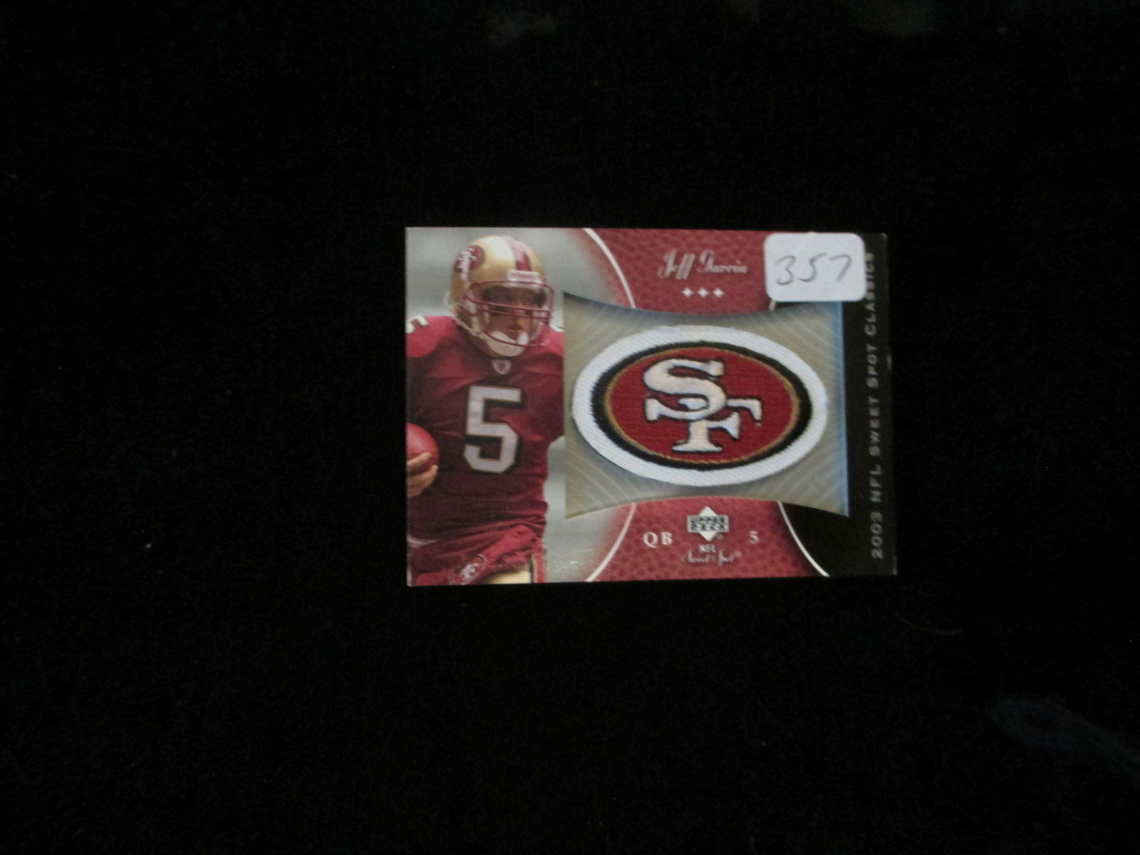 jeff garcia jersey patch 49'rs card (1 of 1)