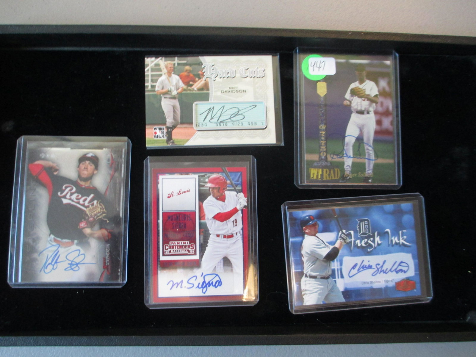 roger salkeld,matt davidson,magneuris sierra,chris: signature card lot