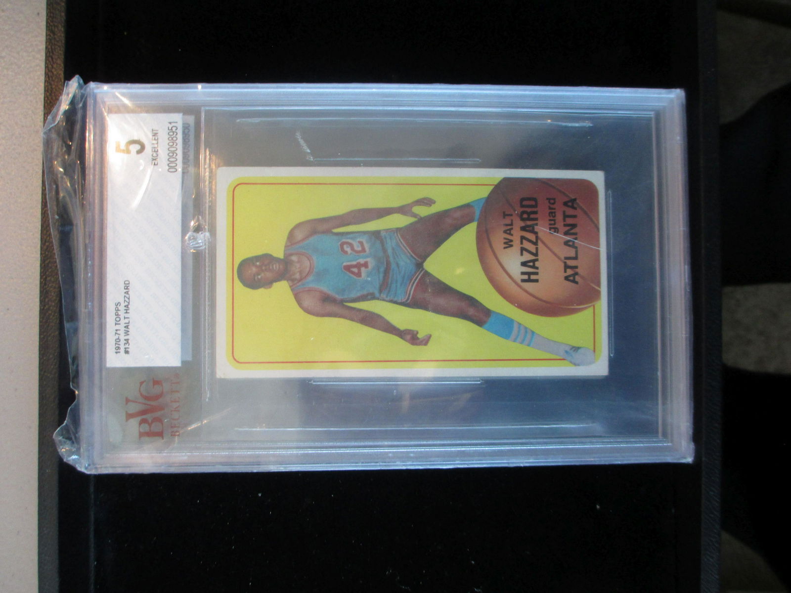 beckett graded 1970/1 topps walt hazzard mint 5 (1 of 1)