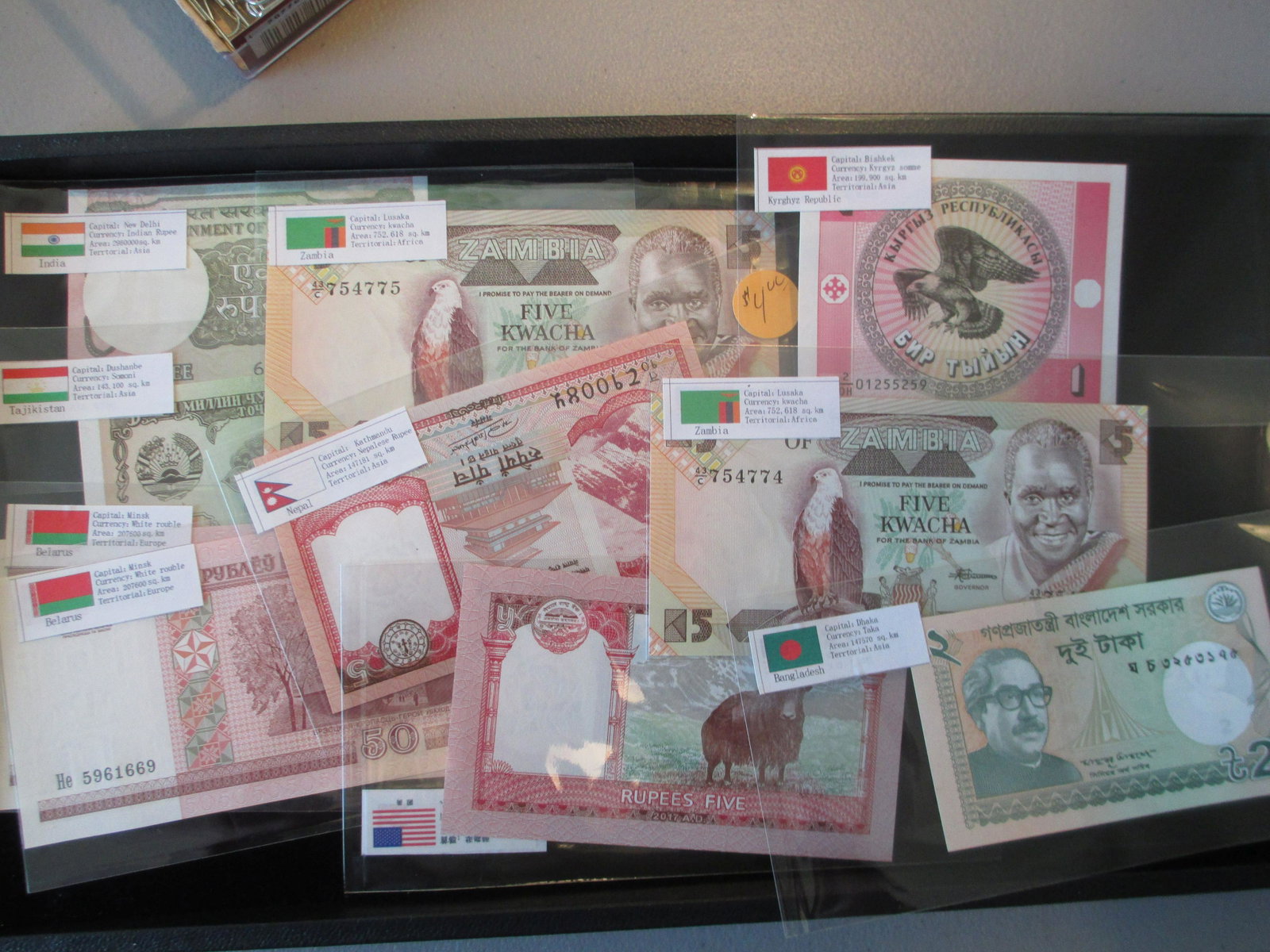lot of 10 foreign notes: nice lot