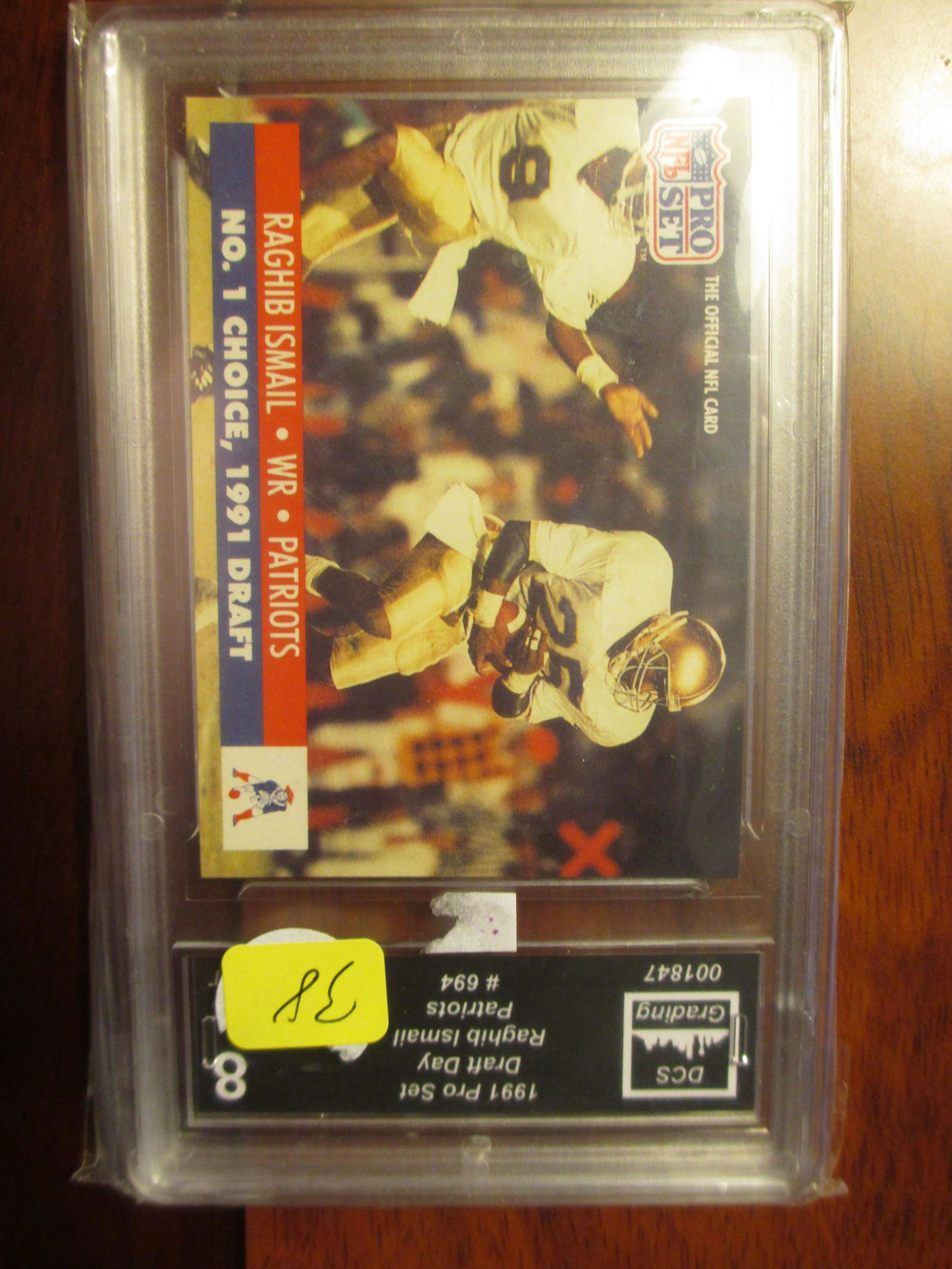 dcs graded 1991 pro set error card raghib ismail mint 8 (1 of 1)