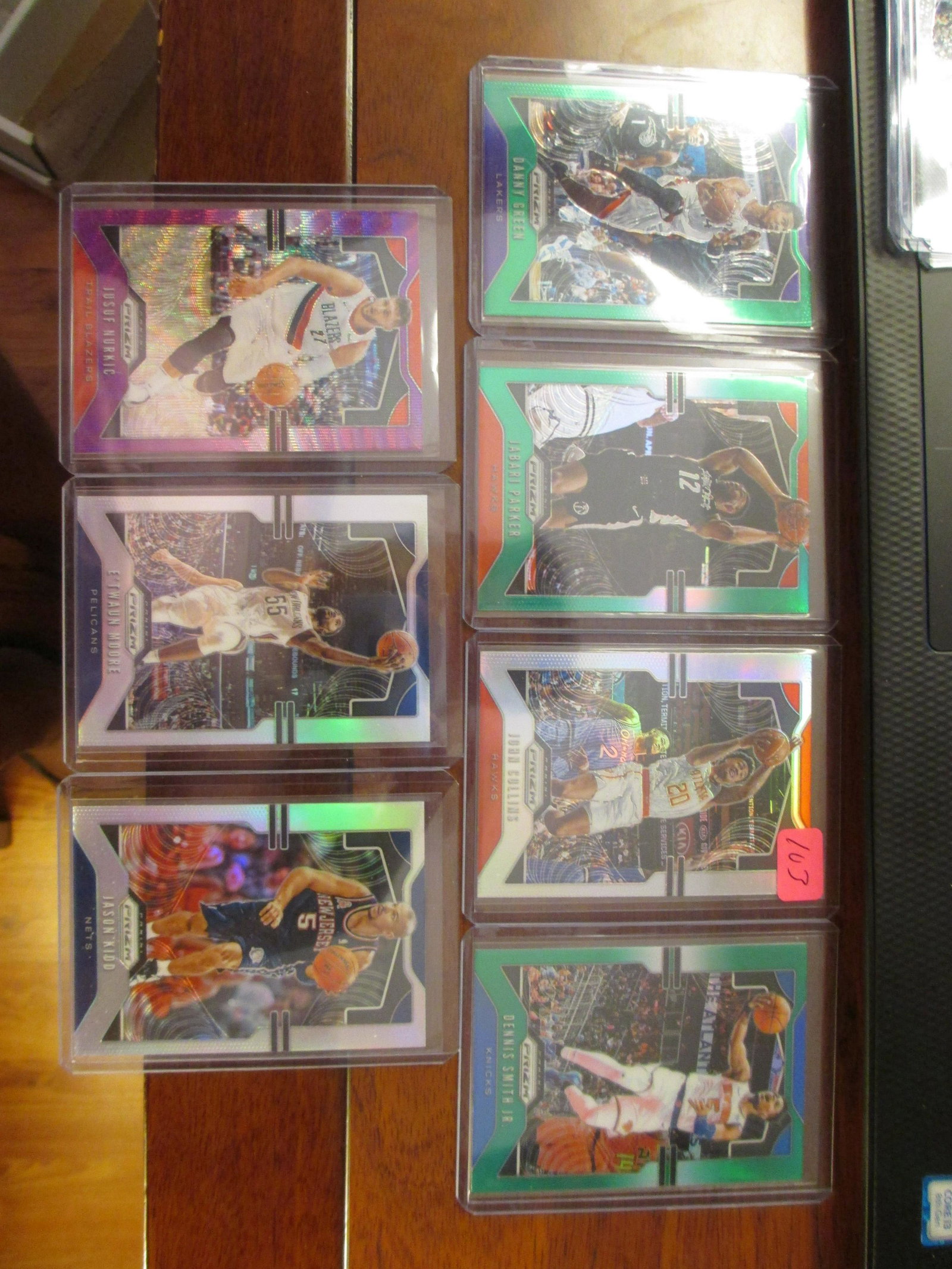 john collins,jabari parker,danny green,dennis smith: basketball cards