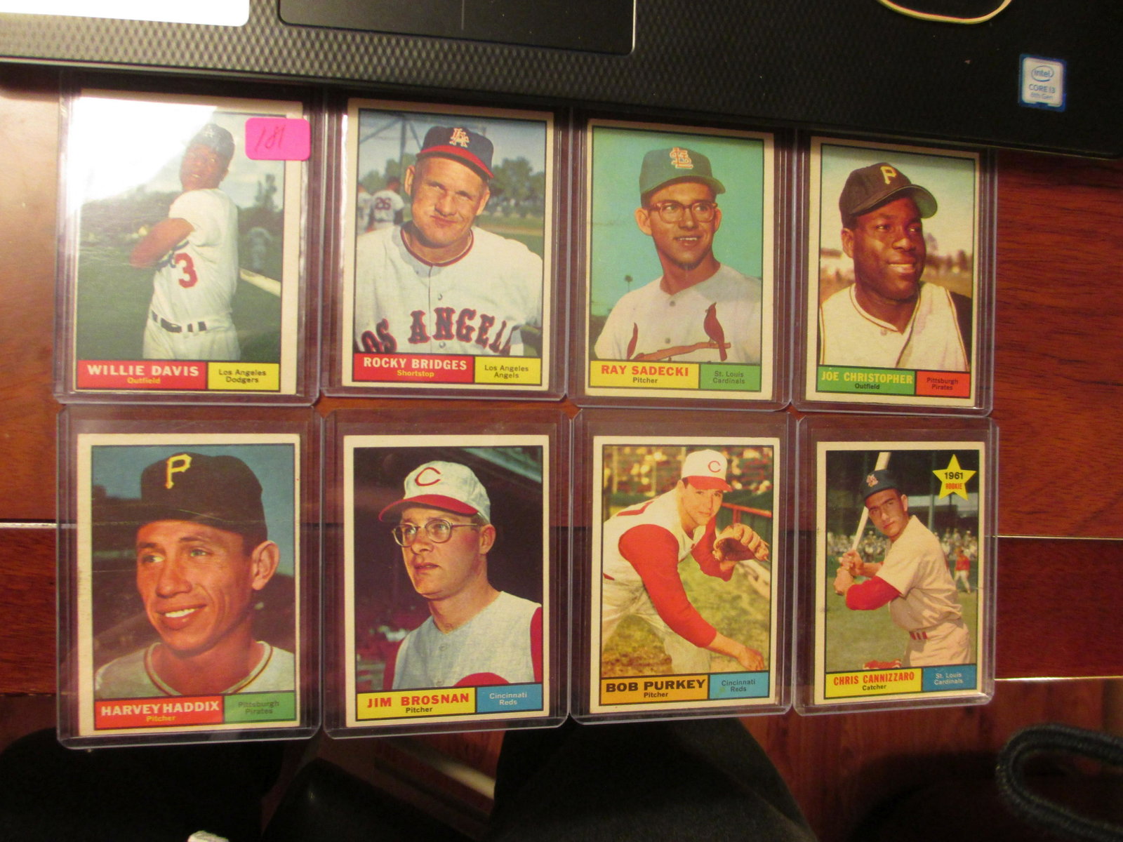 willie davis,rocky bridges,ray sadecki,joe: vintage lot