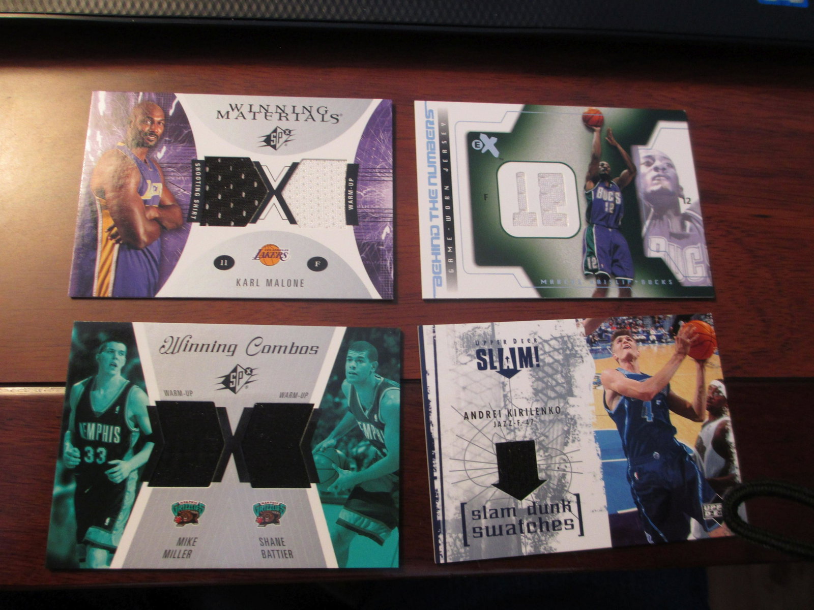 andrei kirilenko,marcu haislip,mike miller-shane: jersey card lot