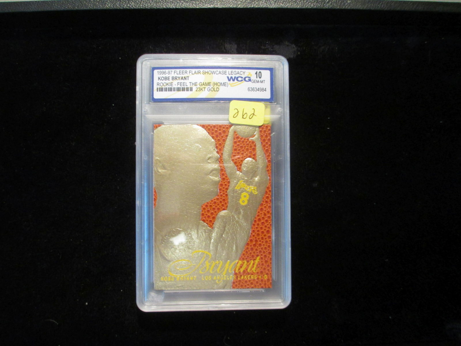 wcg graded 1996/7 kobe bryant mint 10 rookie 23kt gold (1 of 1)