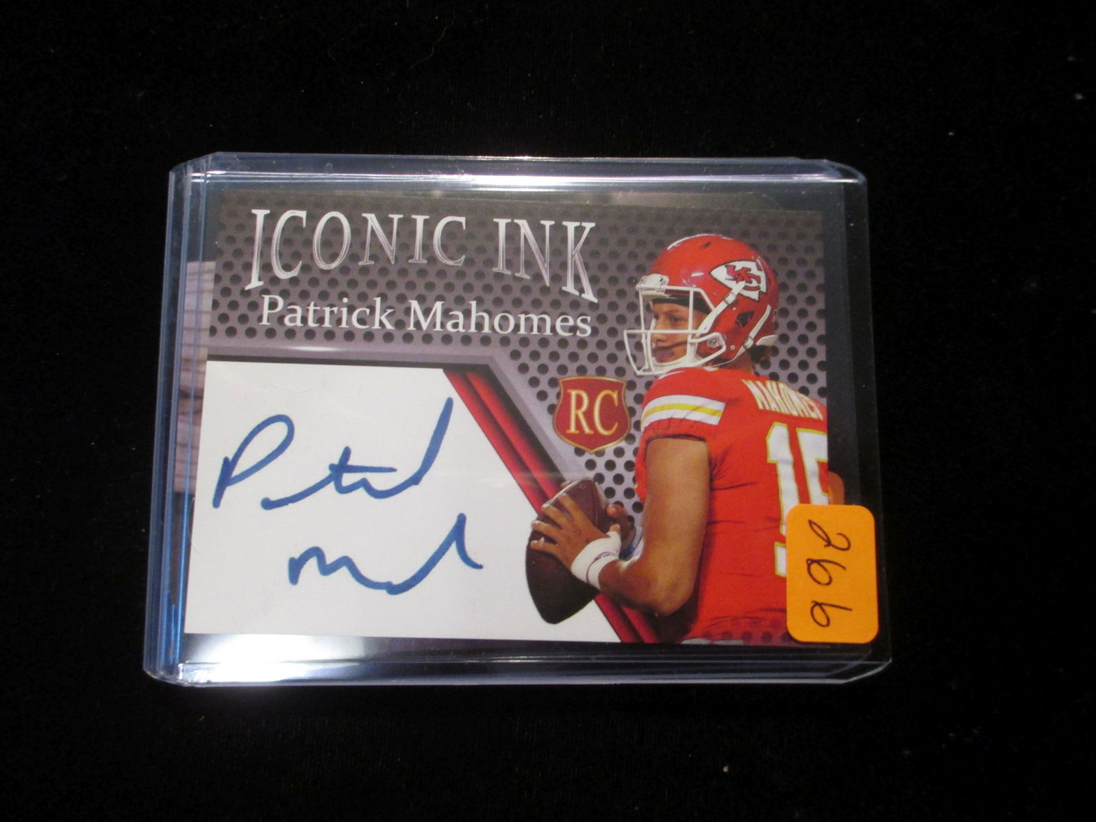patrick mahomes facsimile auto rookie card (1 of 1)