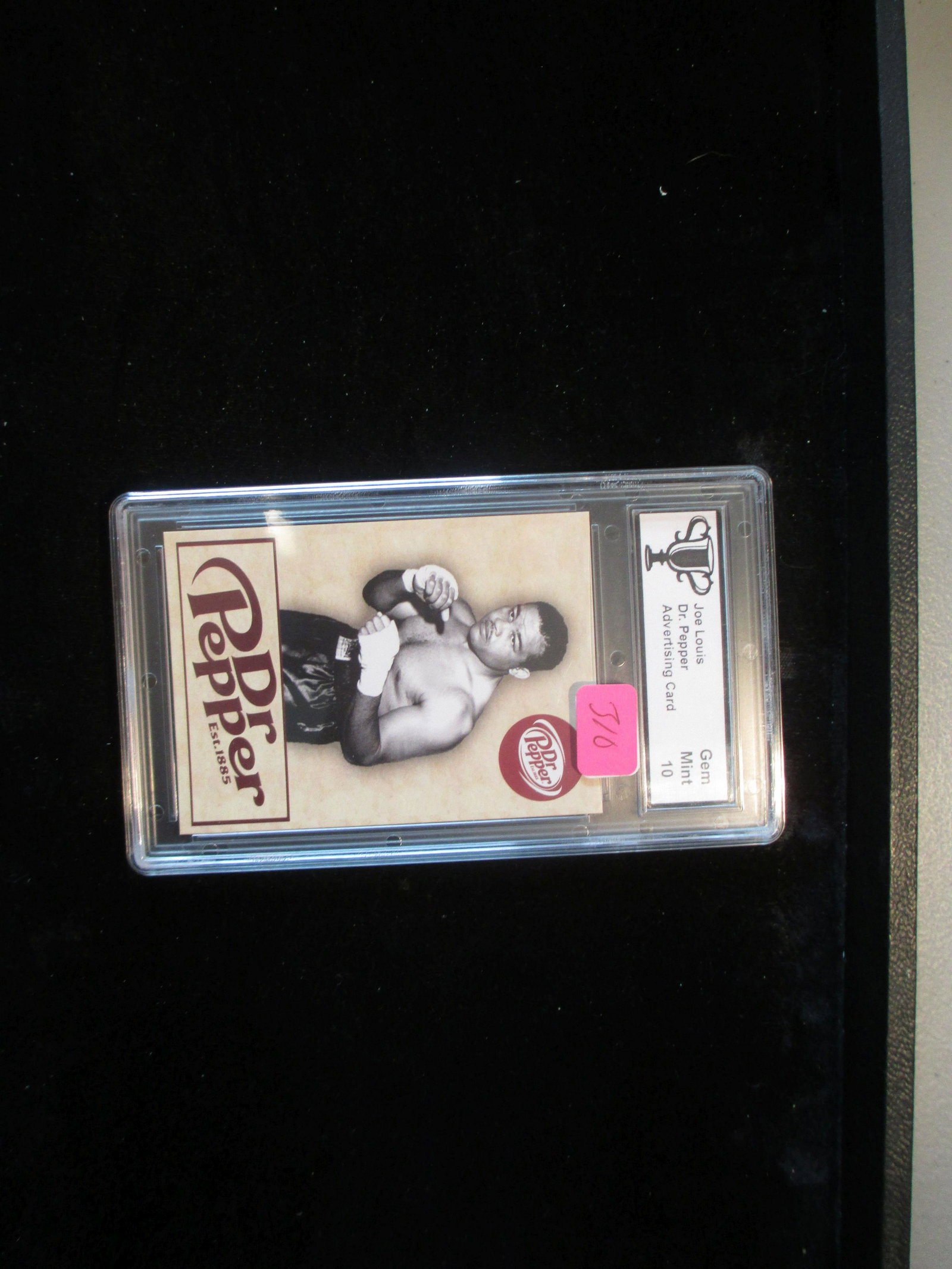trophy graded dr pepper joe louis mint 10: nice graded card
