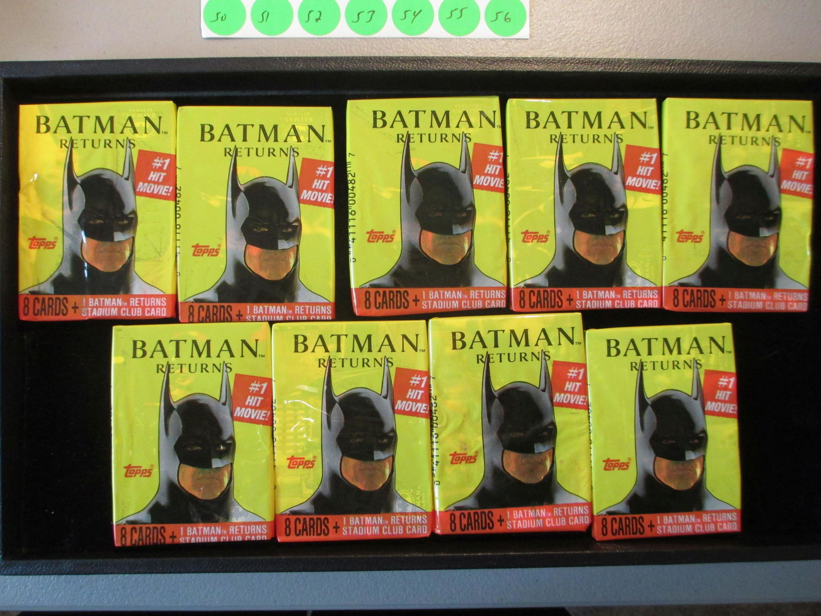 lot of 9 unopened packs of batman cards (1 of 1)