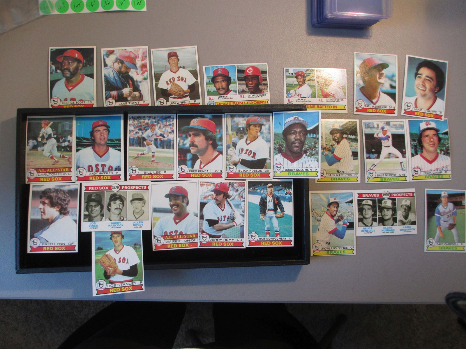 lot of 18 vintage red sox and 7 braves (1 of 1)