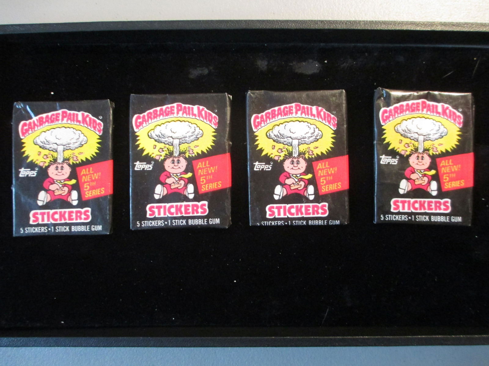 lot of 4 vintage garbage pail kids cards unopened packs: unopened