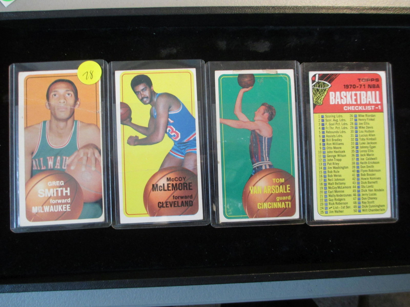 greg smith,mccoy mclemore,tom van arsdale,checklist: vintage card lot