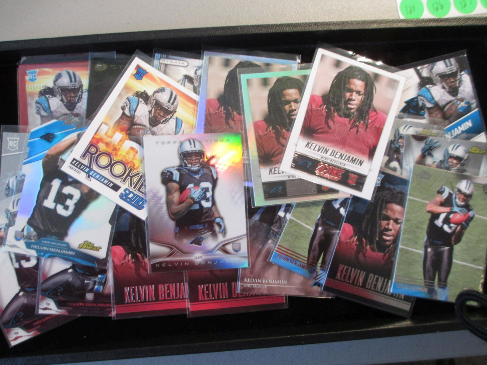 lot of 29 football cards kelvin benjamin: nice lot