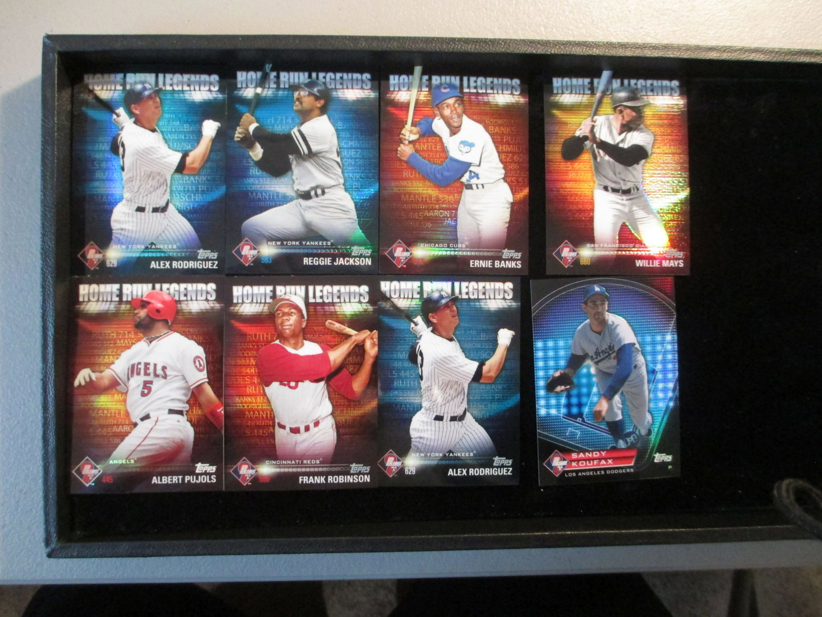 willie mays,sandy koufax,alex rodriguez,ernie: star cards