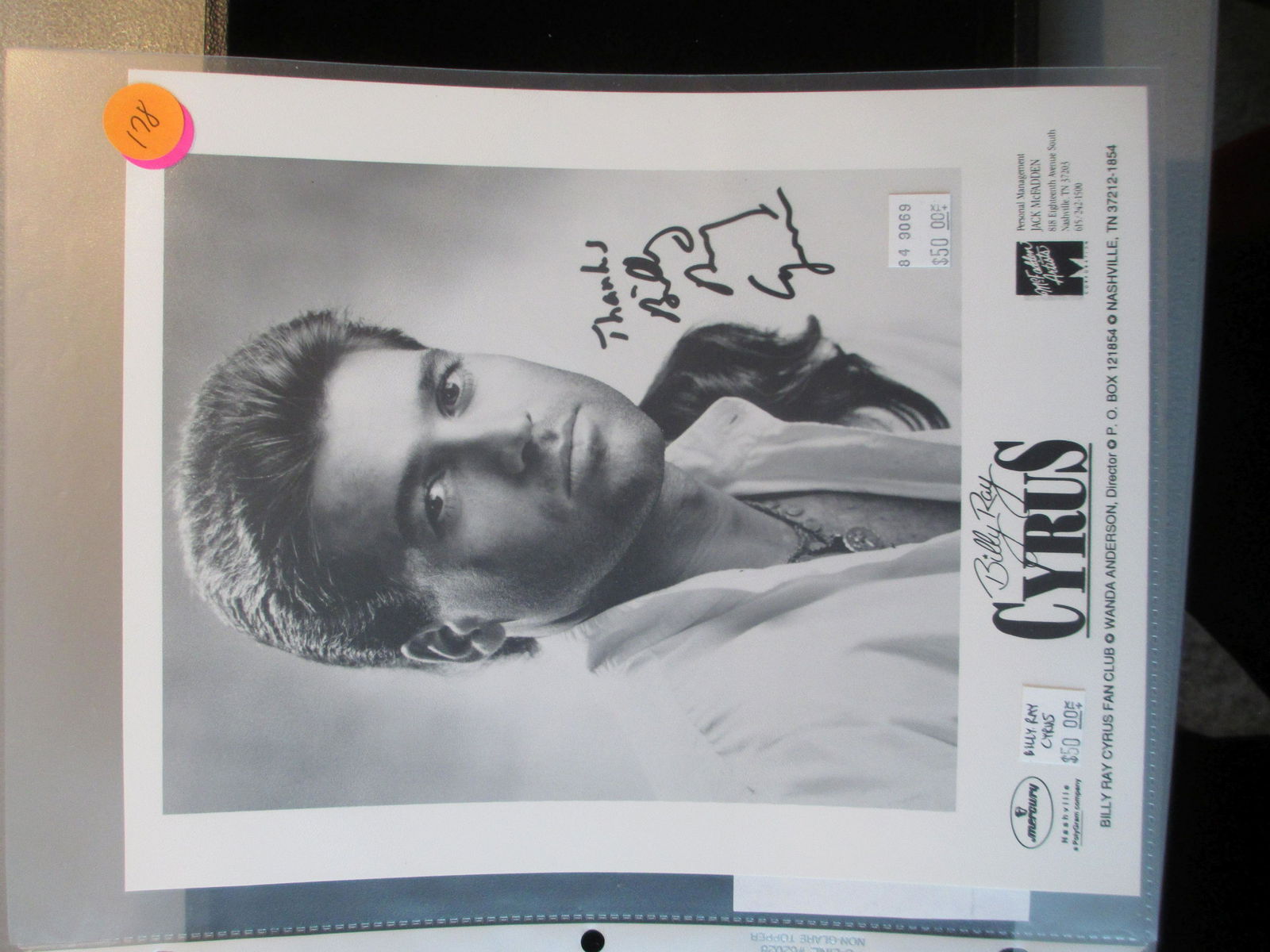 billy ray cyrus signed photo (1 of 1)