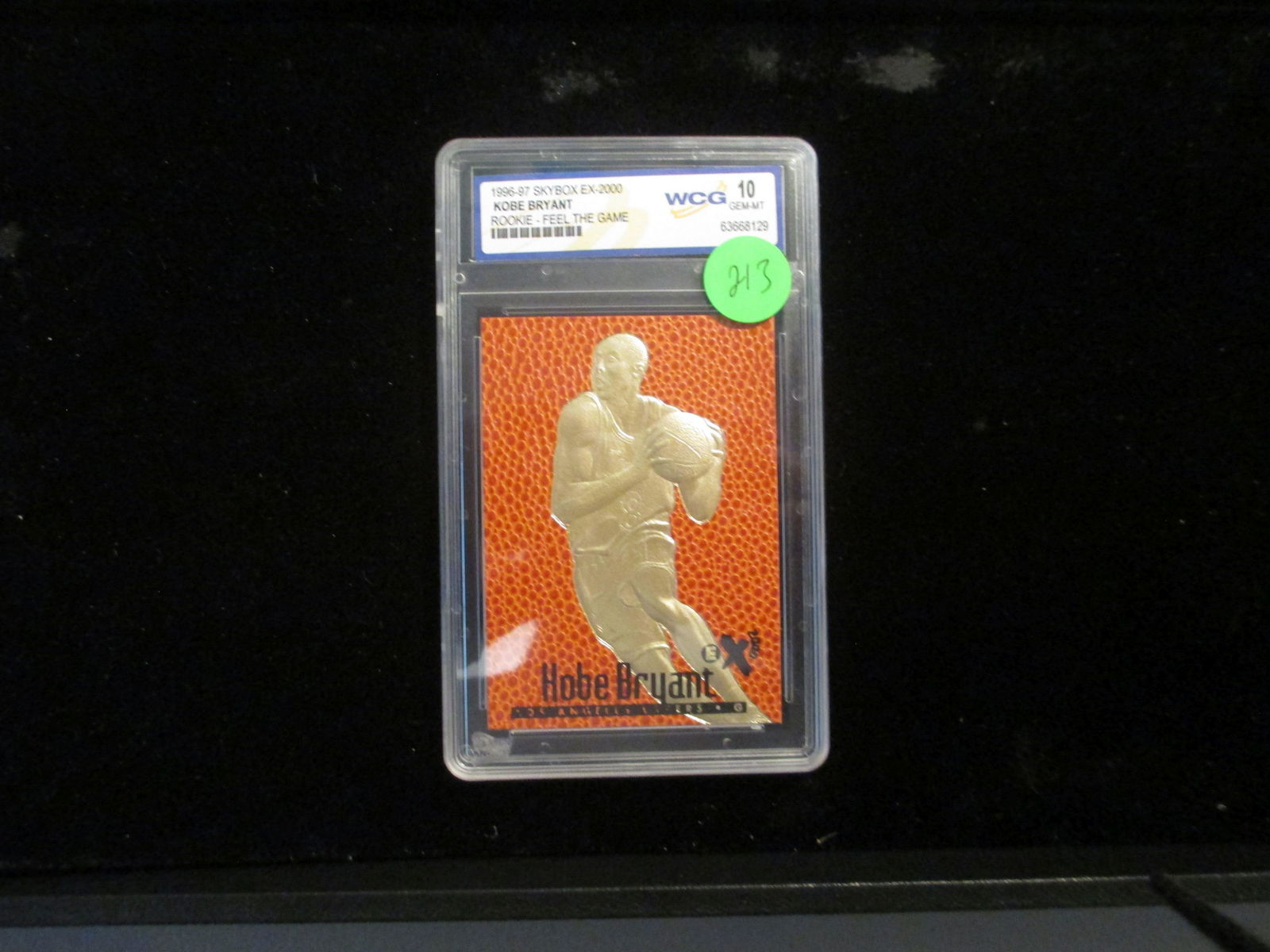 wcg graded kobe bryant mint 10 feel the game rookie (1 of 1)