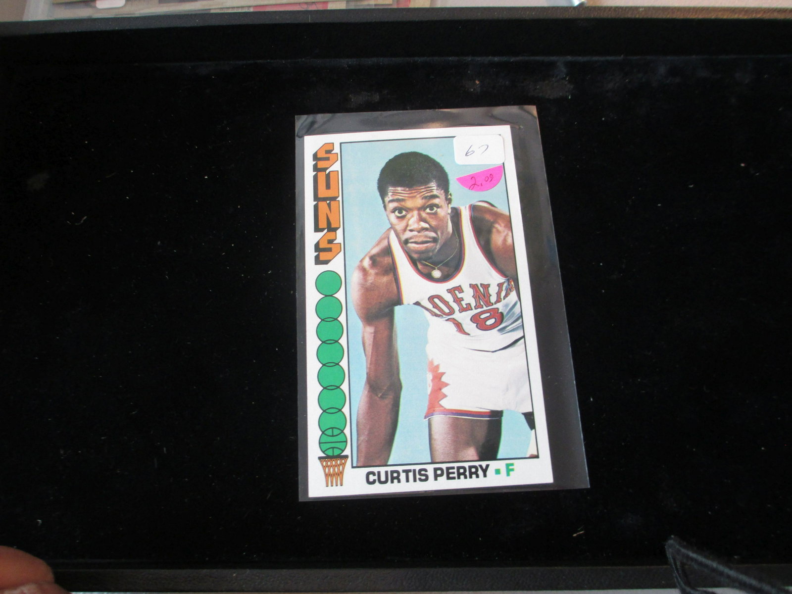 vintage large basketball cards curtis perry: vintage card