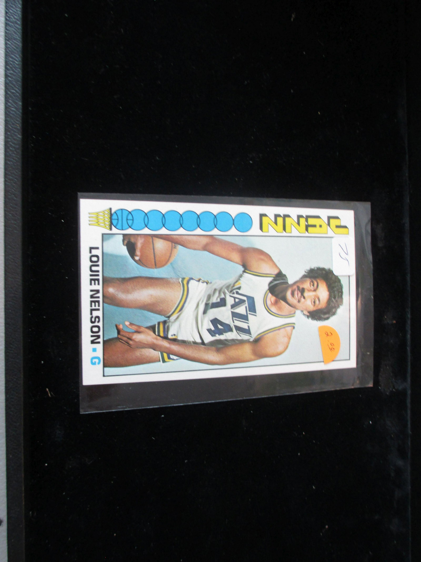 vintage large basketball cards louie nelson: vintage card