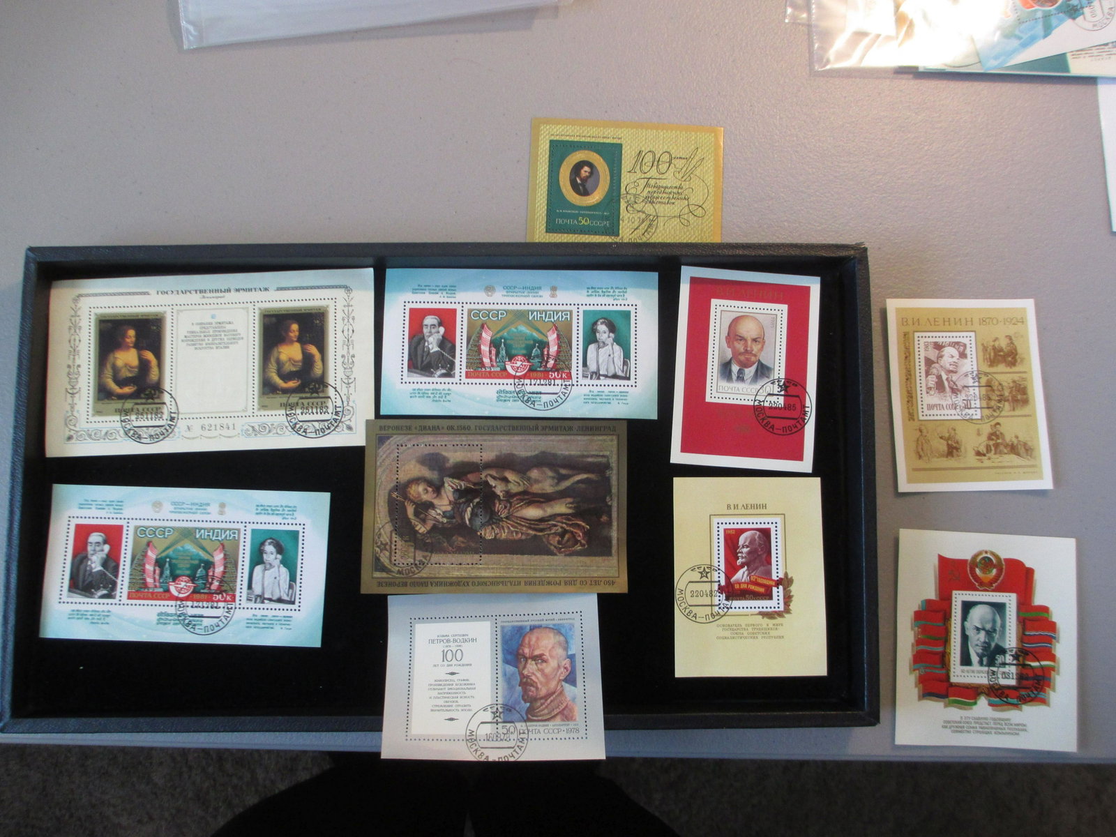 lot of 10 soviet union souvinir sheets: rare find