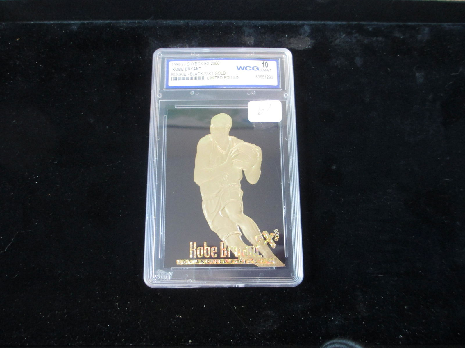 wcg graded kobe bryant rookie 23kt gold black editon (1 of 1)