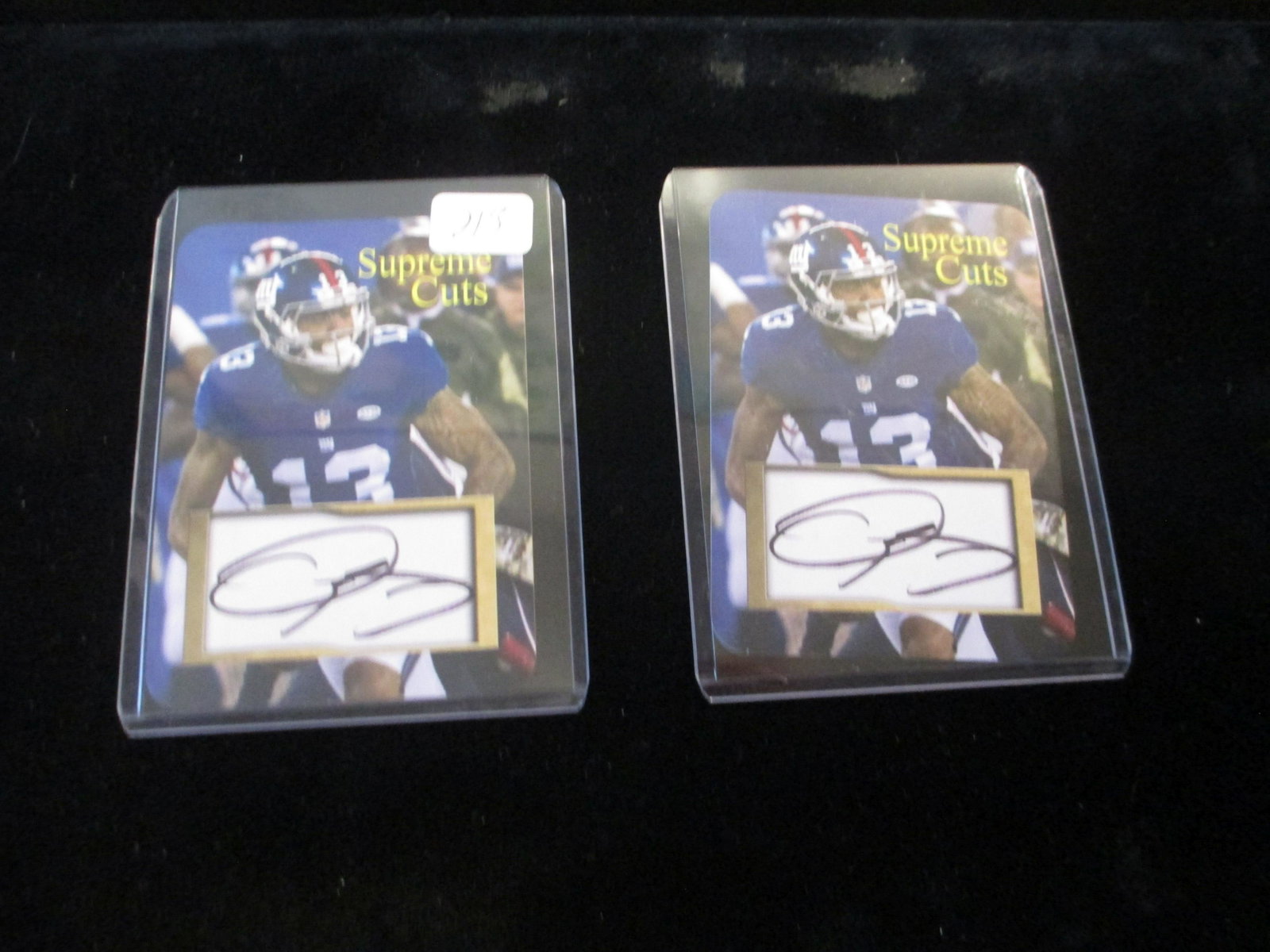 lot of 2 odell beckham jr facsimile autos: giants